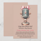 Invitation de karaoké pour la Saint-Valentin (Devant / Derrière)