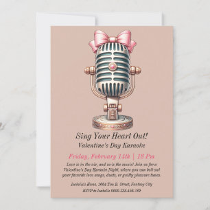 Invitation de karaoké pour la Saint-Valentin
