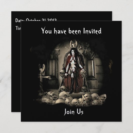 Invitation de Keep Vampire Halloween 1 (Devant / Derrière)