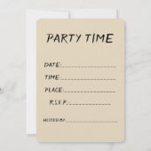 Invitation de KEG Party (Dos)