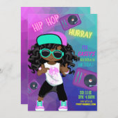 Invitation de Kickback anniversaire (fille) (Devant / Derrière)