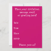 Invitation de Kitty Cat Party (Dos)