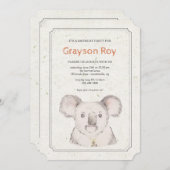 Invitation de Koala Bear (Devant / Derrière)