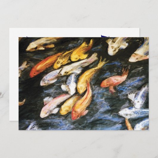 Invitation de Koi Fish (Devant / Derrière)