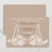 Invitation de Kraft pour une douche de lingerie en (Devant / Derrière)