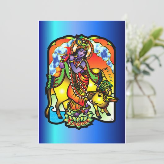 Invitation de Krishna (Debout devant)