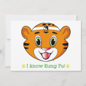 Invitation de Kung Fu Tiger™ (Dos)