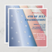 Invitation de la 4 juillet du drapeau des étoiles (Devant / Derrière)