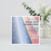 Invitation de la 4 juillet du drapeau des étoiles (Debout devant)