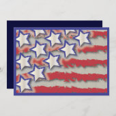 Invitation de la 4 juillet du drapeau des étoiles (Devant / Derrière)