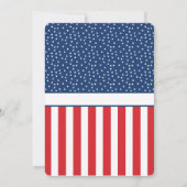 Invitation de la 4 juillet Rouge, Blanc et Bleu (Dos)