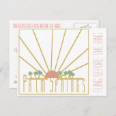 Invitation de la Bachelorette Palm Springs (Devant / Derrière)