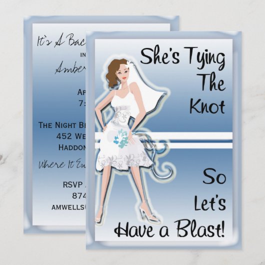 Invitation de la Bachelorette Party (Devant / Derrière)