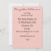 Invitation de la Bachelorette Party (Dos)