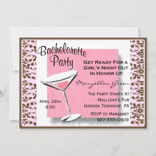 Invitation de la Bachelorette Party (Devant)