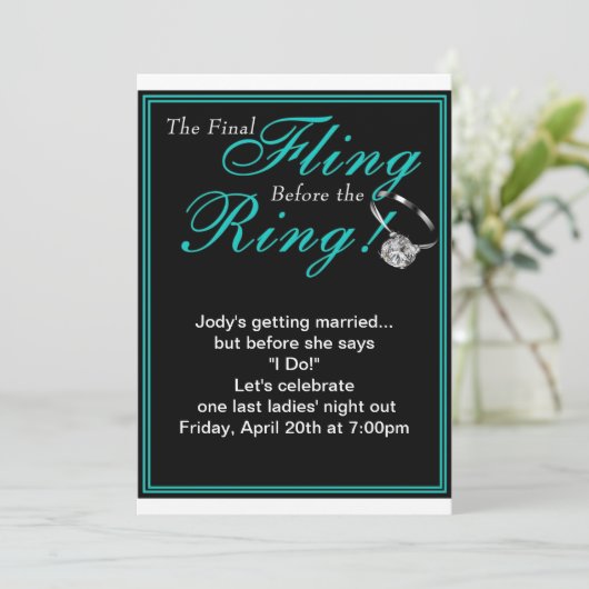 Invitation de la Bachelorette Party (Debout devant)