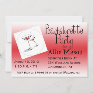 Invitation de la Bachelorette Party