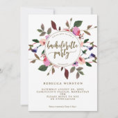 invitation de la bachelorette rose violet (Devant)