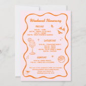 Invitation de la Bachelorette Tequila Sunrise (Dos)