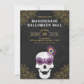 Invitation de la balle d'Halloween Masquerade (Devant)