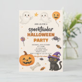 Invitation de la balle masquée Halloween modifiabl (Debout devant)