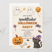 Invitation de la balle masquée Halloween modifiabl (Devant / Derrière)