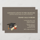 Invitation de la bande de pointes de graduation (Devant / Derrière)