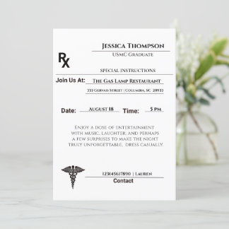 Invitation de la bande d'ordonnance Médicale