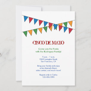 Invitation de la bannière Cinco de Mayo
