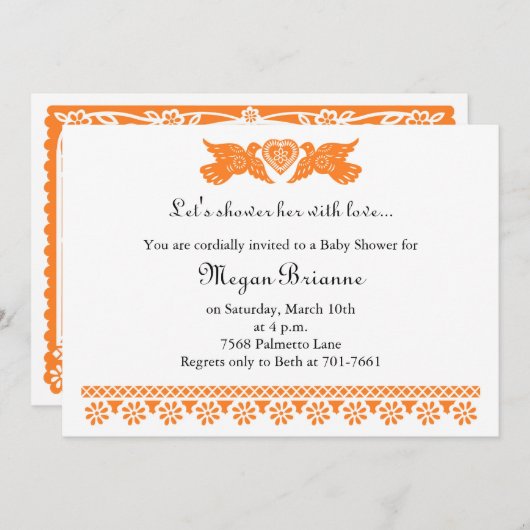 Invitation de la bannière Inséparable de Fiesta de (Devant / Derrière)