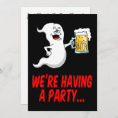 Invitation de la bière Halloween Ghost (Devant / Derrière)