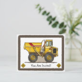Invitation de la Big Dump Truck Construction Kids (Debout devant)