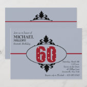 Invitation de la Big Red 60th Birthday Party (Devant / Derrière)