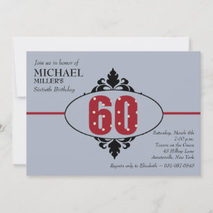 Invitation de la Big Red 60th Birthday Party