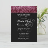 Invitation de la Bourgogne Black White Mariage dam (Debout devant)