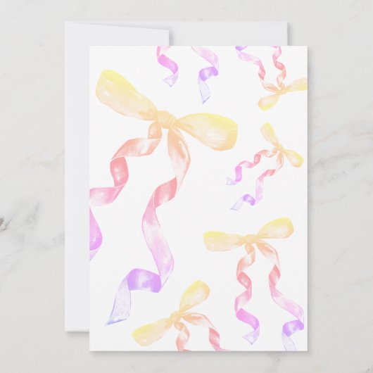 Invitation de la Bow 1er Anniversaire (Dos)