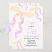 Invitation de la Bow 1er Anniversaire (Devant / Derrière)