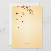 Invitation de la branche de l'arbre d'automne (Dos)