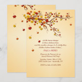 Invitation de la branche de l'arbre d'automne (Devant / Derrière)