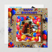 Invitation de la capybara et du chihuahua - Enfant (Devant / Derrière)