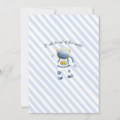 Invitation de la carte d'anniversaire des fusées d (Dos)