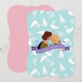 Invitation de la carte d'anniversaire Swan Princes (Devant / Derrière)