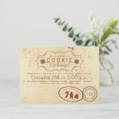 Invitation de la carte de recette Cookie Exchange (Debout devant)