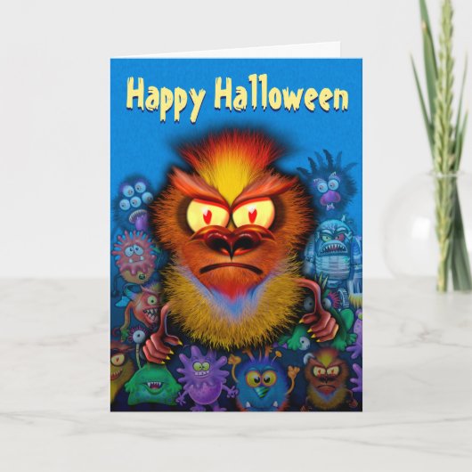 Invitation de la carte d'Halloween MONSTER PARTY a (Devant)