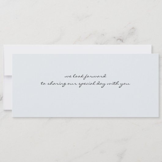 Invitation de la carte d'Mariage australienne (Dos)