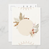 Invitation de la carte Mariage florale (Devant / Derrière)