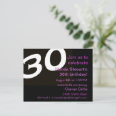 Invitation de la carte postale de fête du trentièm (Debout devant)