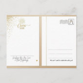 Invitation de la carte postale du réveillon du Nou (Dos)