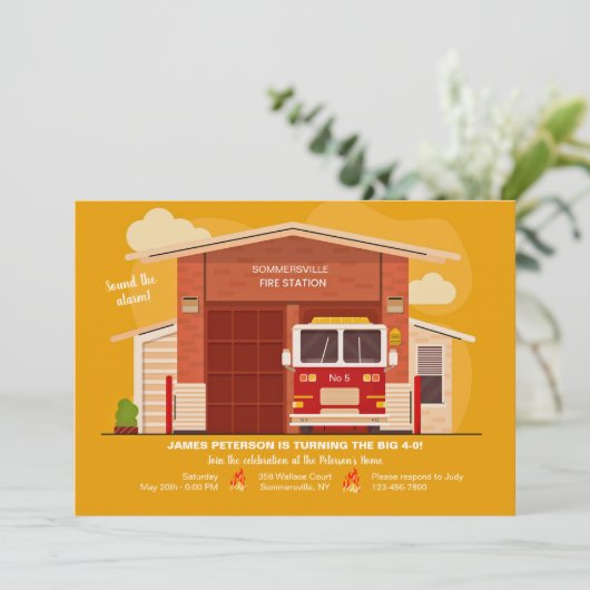 Invitation de la caserne de pompiers (Debout devant)