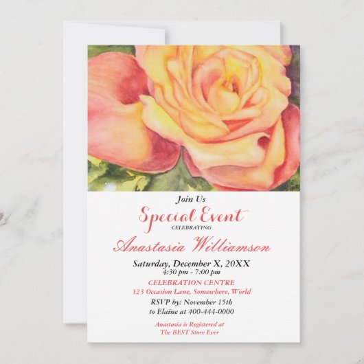 INVITATION DE LA CÉLÉBRATION DU DÎNER (Devant)